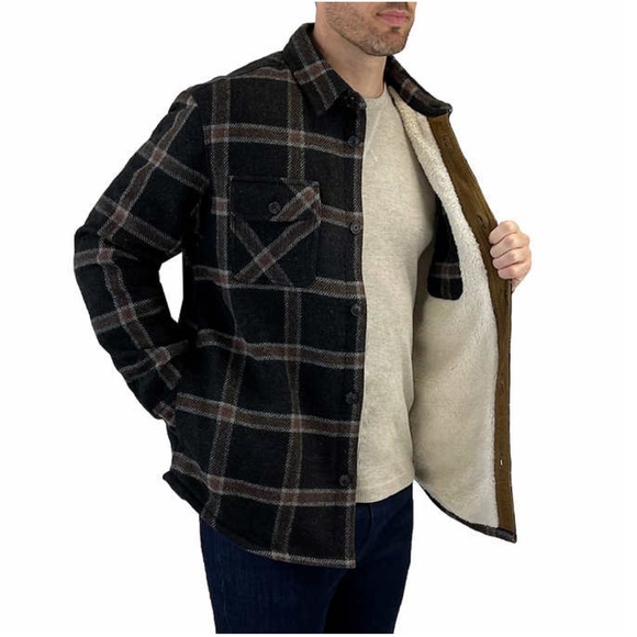 Jachs Jackets & Coats Jachs Mens Fleece Lining Shirt Jacket Gray S